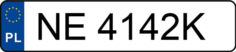 Numer rejestracyjny NE 4142K posiada KIA SORENTO - NE4142K