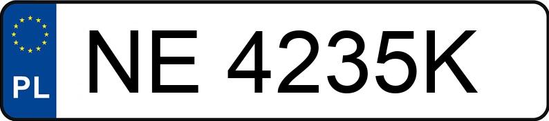 Numer rejestracyjny NE 4235K posiada OPEL Astra IV Sports Tourer 1.4 MR`11 E5 Essentia - NE4235K