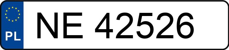 Numer rejestracyjny NE 42526 posiada NISSAN PRIMERA 2.0 TD KOMBI - NE42526