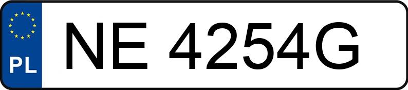 Numer rejestracyjny NE 4254G posiada DODGE Grand Caravan 3.6 Kat. MR`11 GT Aut. - NE4254G