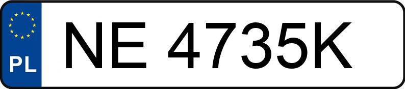 Numer rejestracyjny NE 4735K posiada MAZDA 6 - 2.0 MR`02 E3 Touring - NE4735K