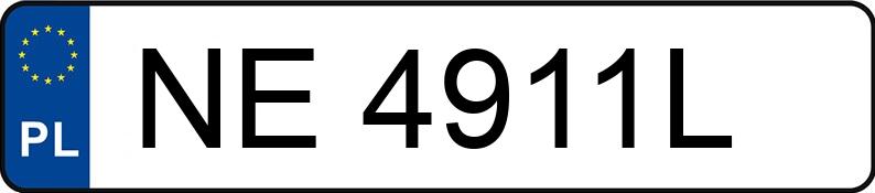 Numer rejestracyjny NE 4911L posiada PEUGEOT PARTNER 170C - NE4911L