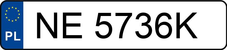 Numer rejestracyjny NE 5736K posiada NISSAN QASHQAI - NE5736K