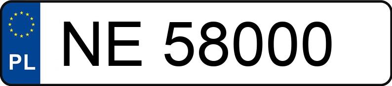 Numer rejestracyjny NE 58000 posiada CITROEN JUMPY - NE58000