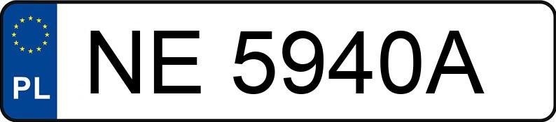 Numer rejestracyjny NE 5940A posiada CHEVROLET CRUZE - NE5940A