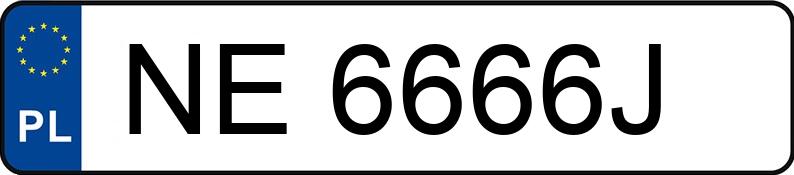 Numer rejestracyjny NE 6666J posiada BMW 750i MR`19 E6d G11/G12 xDrive Steptronic - NE6666J