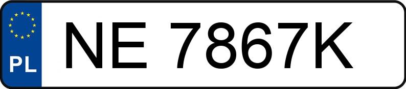 Numer rejestracyjny NE 7867K posiada VOLKSWAGEN GOLF - NE7867K