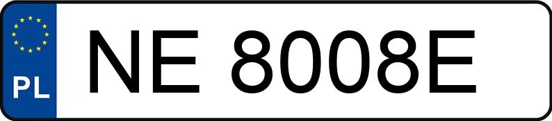 Numer rejestracyjny NE 8008E posiada TOYOTA COROLLA VERSO 1.8 - NE8008E