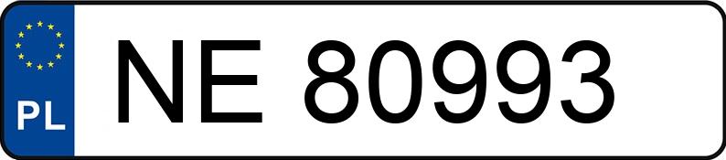 Numer rejestracyjny NE 80993 posiada FORD FOCUS - NE80993