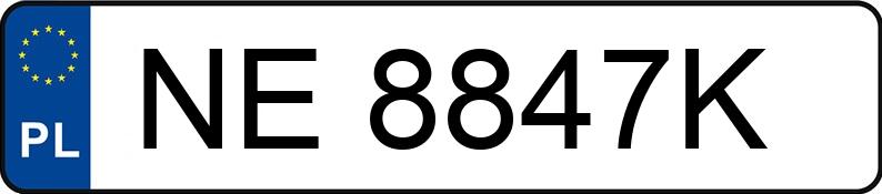 Numer rejestracyjny NE 8847K posiada SKODA SUPERB - NE8847K