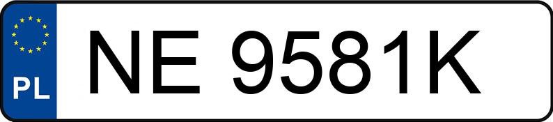 Numer rejestracyjny NE 9581K posiada KIA SPORTAGE - NE9581K