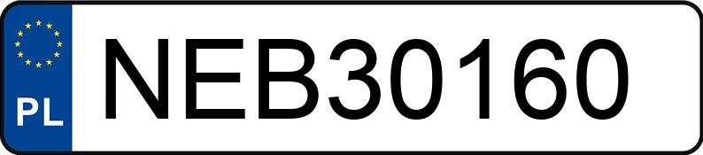 Numer rejestracyjny NEB 30160 posiada VOLKSWAGEN BORA - NEB30160