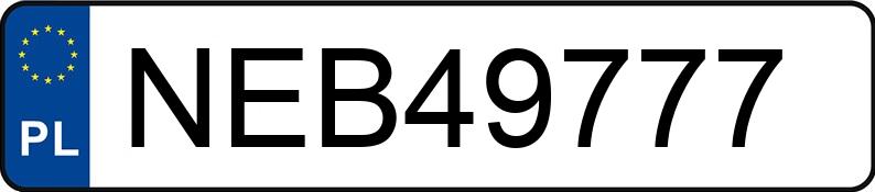 Numer rejestracyjny NEB 49777 posiada SKODA KODIAQ - NEB49777