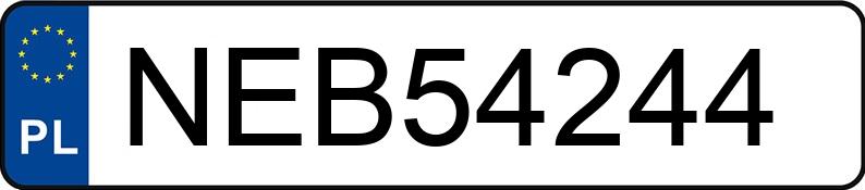 Numer rejestracyjny NEB 54244 posiada VOLKSWAGEN PASSAT - NEB54244