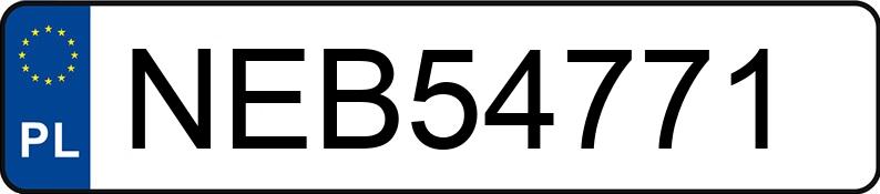 Numer rejestracyjny NEB 54771 posiada SKODA OCTAVIA - NEB54771