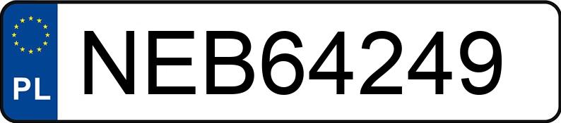 Numer rejestracyjny NEB 64249 posiada AUDI A3 - NEB64249 Numer rejestracyjny NEB 64249 posiada AUDI A3 - NEB64249