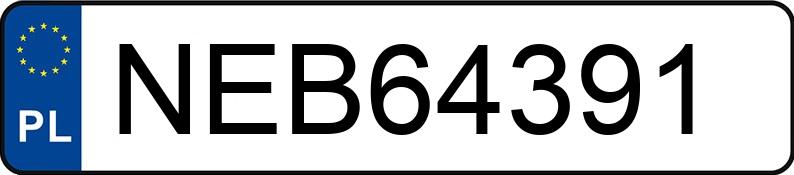 Numer rejestracyjny NEB 64391 posiada BMW 118I - NEB64391