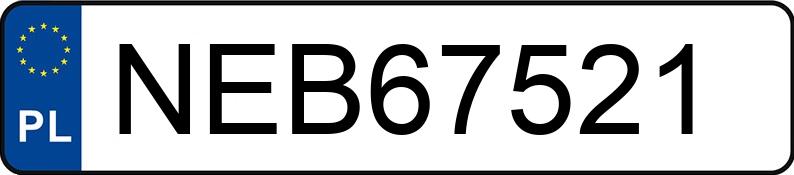 Numer rejestracyjny NEB 67521 posiada RENAULT MASTER - NEB67521