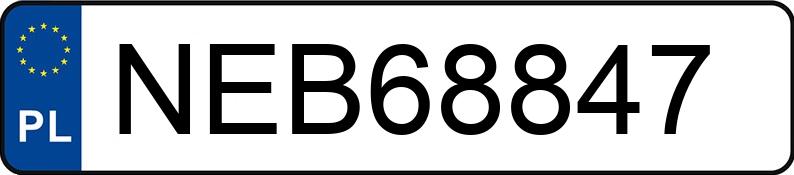 Numer rejestracyjny NEB 68847 posiada VOLKSWAGEN GOLF - NEB68847
