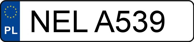 Numer rejestracyjny NEL A539 posiada OPEL  - NELA539