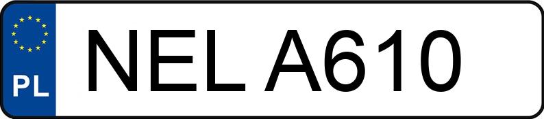 Numer rejestracyjny NEL A610 posiada OPEL ASTRA-F 1.4 KAT - NELA610
