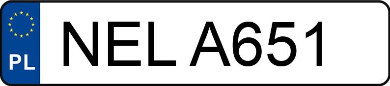 Numer rejestracyjny NEL A651 posiada FSM-BIELSKO B. POLSKI FIAT 126P 65 - NELA651