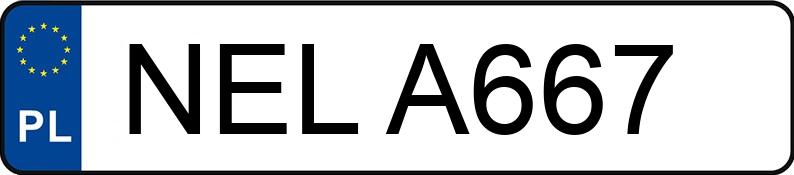 Numer rejestracyjny NEL A667 posiada FSM-BIELSKO B. POLSKI FIAT 126 BIS - NELA667