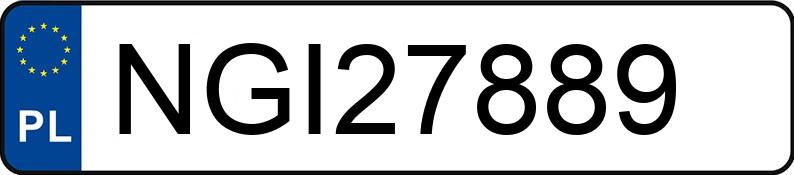 Numer rejestracyjny NGI 27889 posiada SKODA SUPERB - NGI27889