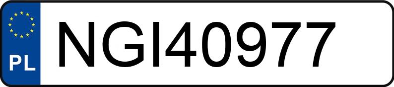 Numer rejestracyjny NGI 40977 posiada AUDI A6 - NGI40977