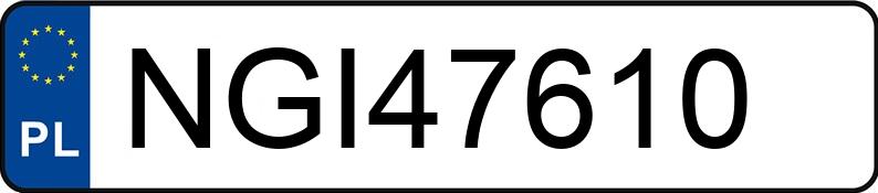 Numer rejestracyjny NGI 47610 posiada MERCEDES-BENZ G - NGI47610