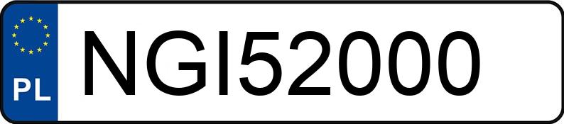 Numer rejestracyjny NGI 52000 posiada TOYOTA TOYOTA RAV4 - NGI52000