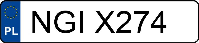 Numer rejestracyjny NGI X274 posiada VOLKSWAGEN Passat 1.9 TD Kat. CL - NGIX274