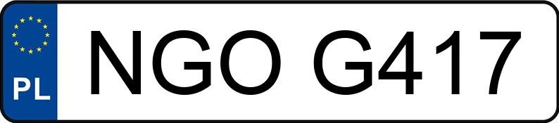 Numer rejestracyjny NGO G417 posiada OPEL CORSA-C - NGOG417 Numer rejestracyjny NGO G417 posiada OPEL CORSA-C - NGOG417