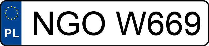 Numer rejestracyjny NGO W669 posiada VOLKSWAGEN PASSAT 1.9 TDI - NGOW669