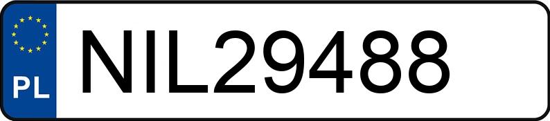 Numer rejestracyjny NIL 29488 posiada FORD KUGA - NIL29488