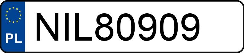 Numer rejestracyjny NIL 80909 posiada OPEL VECTRA - NIL80909