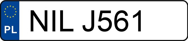 Le numéro d’enregistrement NIL J561 a VOLKSWAGEN Golf II 1.3 Kat. GL - NILJ561