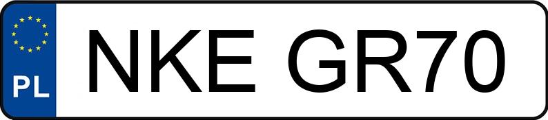 Numer rejestracyjny NKE GR70 posiada OPEL ZAFIRA - NKEGR70 Numer rejestracyjny NKE GR70 posiada OPEL ZAFIRA - NKEGR70