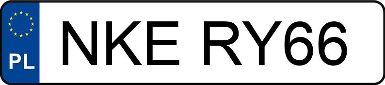 Numer rejestracyjny NKE RY66 posiada VOLKSWAGEN GOLF 1.6 KAT - NKERY66