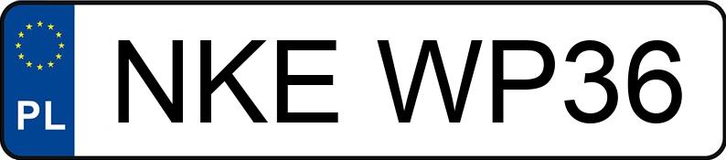 Numer rejestracyjny NKE WP36 posiada AUDI A4 Avant 2.0 Kat. MR`00 E3 8E A4 Avant 2.0 Kat. MR`00 E3 8E - NKEWP36