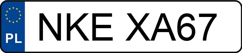 Numer rejestracyjny NKE XA67 posiada JIA JI JJ2000 JJ2000DZK - NKEXA67