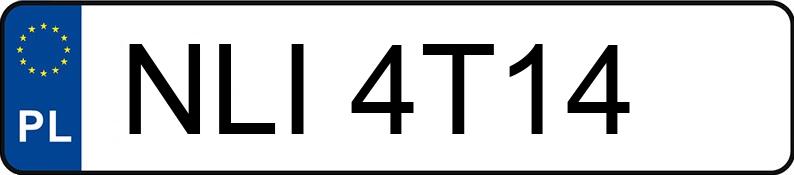 Numer rejestracyjny NLI 4T14 posiada VOLKSWAGEN GOLF - NLI4T14