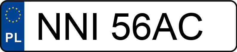 Numer rejestracyjny NNI 56AC posiada JONWAY SG - NNI56AC Numer rejestracyjny NNI 56AC posiada JONWAY SG - NNI56AC