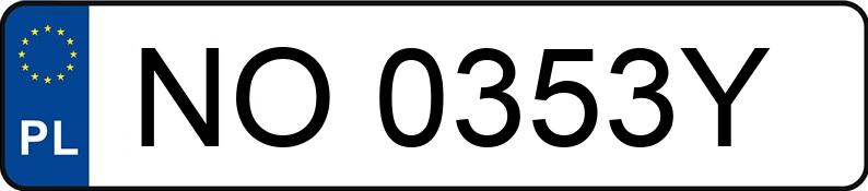 Numer rejestracyjny NO 0353Y posiada FIAT BRAVO - NO0353Y