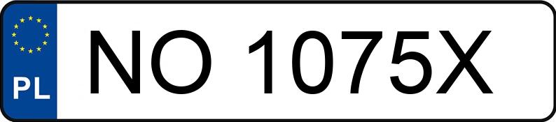 Numer rejestracyjny NO 1075X posiada VOLKSWAGEN GOLF - NO1075X