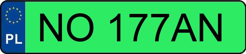 Numer rejestracyjny NO 177AN posiada BMW I3S - NO177AN