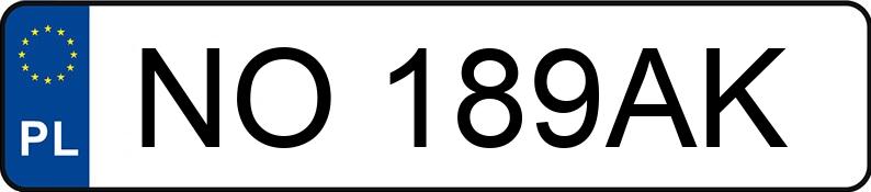 Numer rejestracyjny NO 189AK posiada VOLKSWAGEN TOURAN - NO189AK