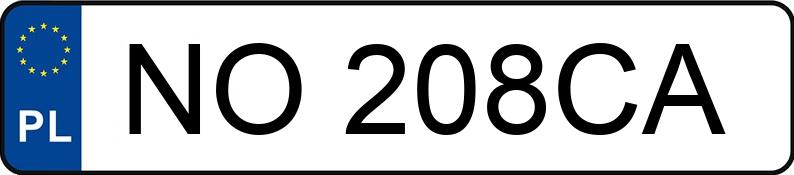 Numer rejestracyjny NO 208CA posiada VOLVO FH - NO208CA