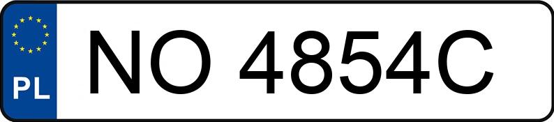 Numer rejestracyjny NO 4854C posiada VOLKSWAGEN GOLF - NO4854C