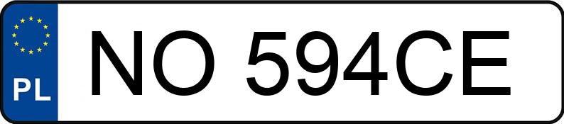 Numer rejestracyjny NO 594CE posiada SCHMITZ CARGOBULL SCB S3B - NO594CE